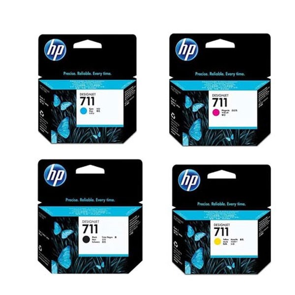 HP 711 CMYK 4 Color Full Set Original Ink Cartridge