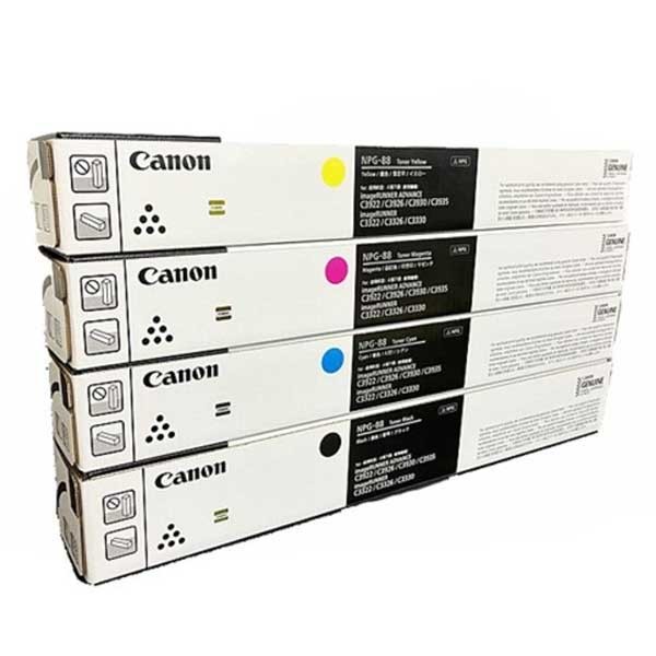 Canon NPG-88 CMYK Full Set Color Toner Cartridge
