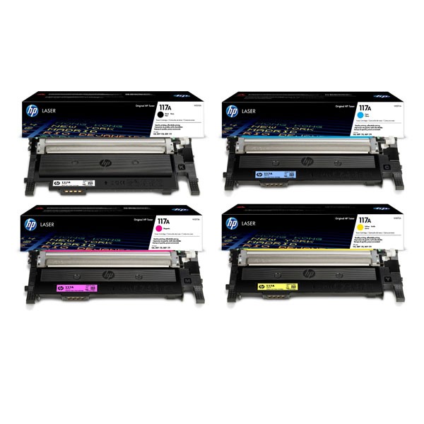 HP 117A Original Color LaserJet Toner Full Set (CMYK)