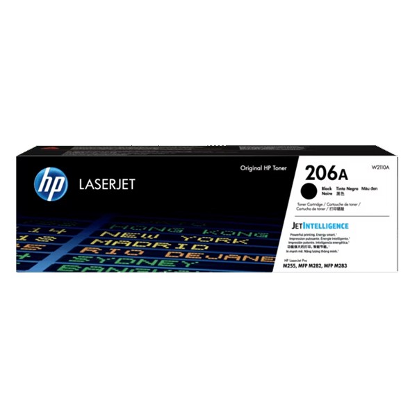 HP 206A Black Original LaserJet Toner Cartridge, W2110A