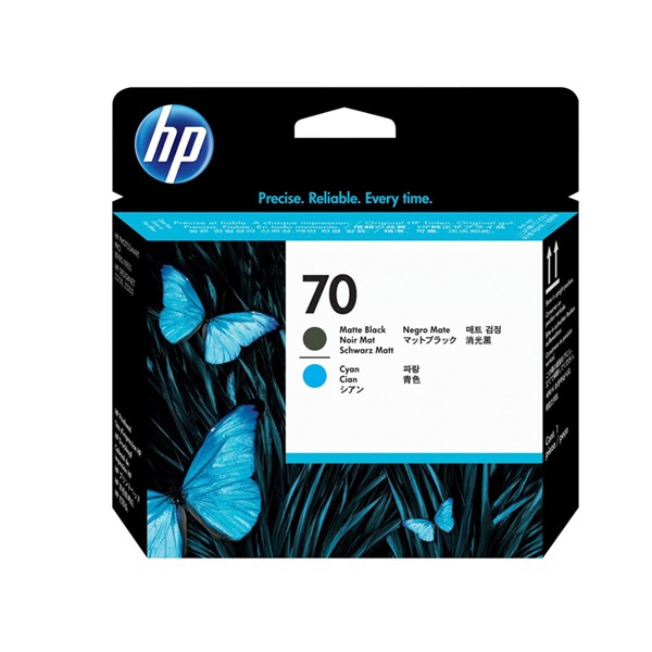 HP 70 Matte Black & Cyan DesignJet Printhead (C9404A)