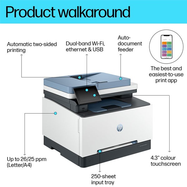 HP Color LaserJet Pro MFP 3303sdw Multifunction Laser Printer