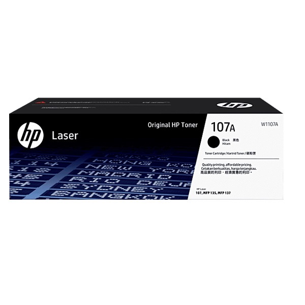 HP 107A Black Original Printer Laser Toner Cartridge #W1107A
